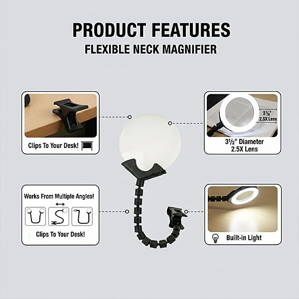 Shop Lc Closeout Megna Desk Flexible Neck Magnifier