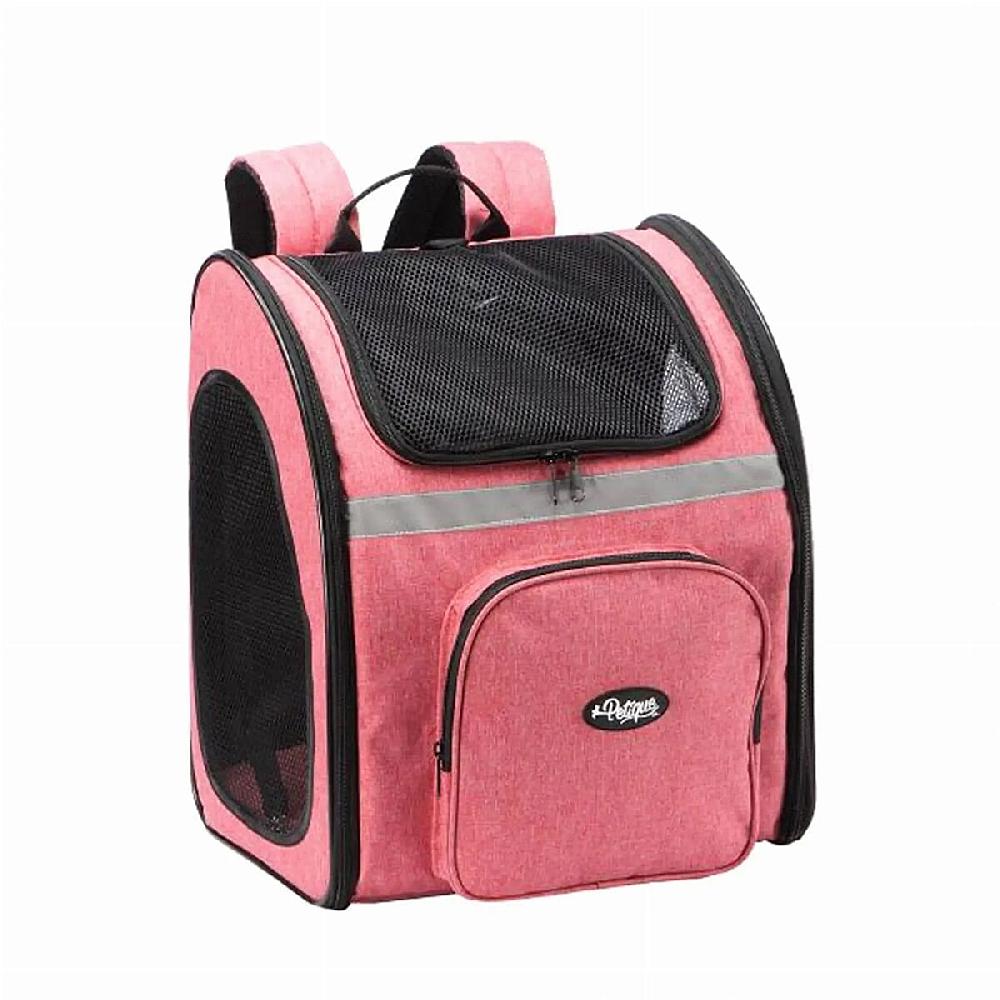 shop lc Closeout Petique Pet Carrier Backpack with Reversible and Removable Mat - Coral