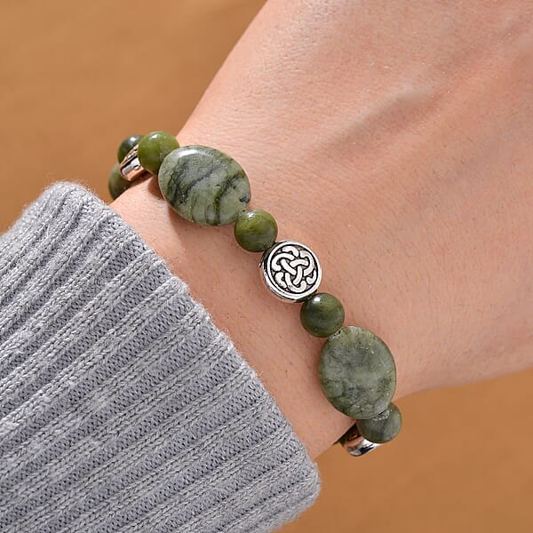Shop Lc Connemara Marble 56.00 Ctw Bracelet In Silvertone (6.50-8.50In)