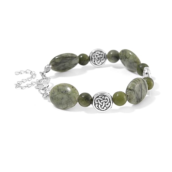Shop Lc Connemara Marble 56.00 Ctw Bracelet In Silvertone (6.50-8.50In)
