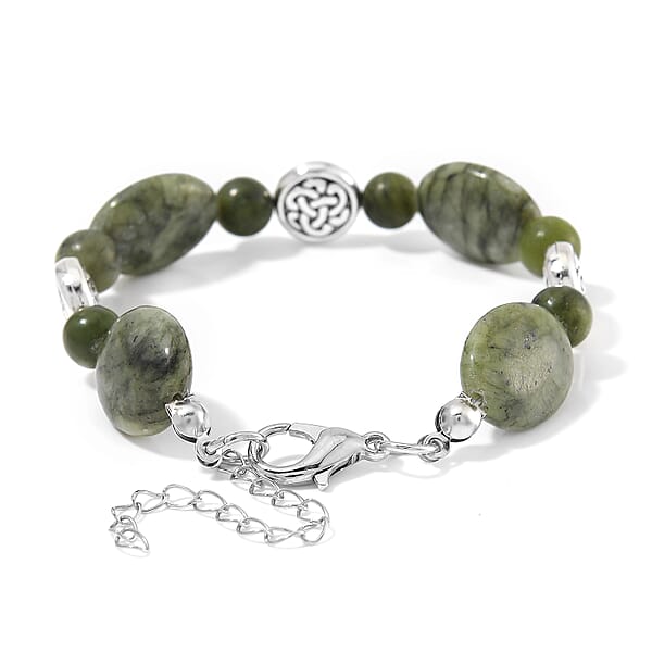 Shop Lc Connemara Marble 56.00 Ctw Bracelet In Silvertone (6.50-8.50In)