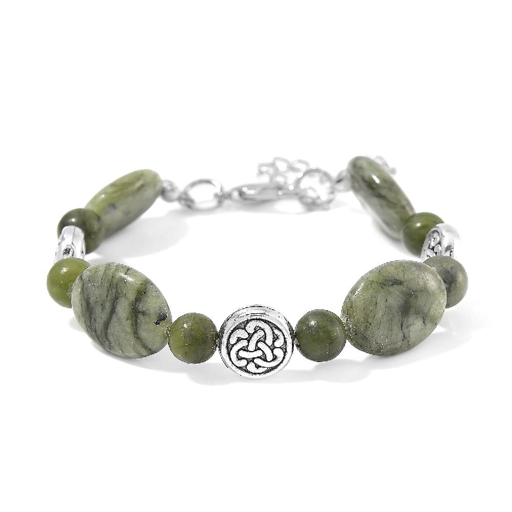 shop lc Connemara Marble 56.00 ctw Bracelet in Silvertone (6.50-8.50In)