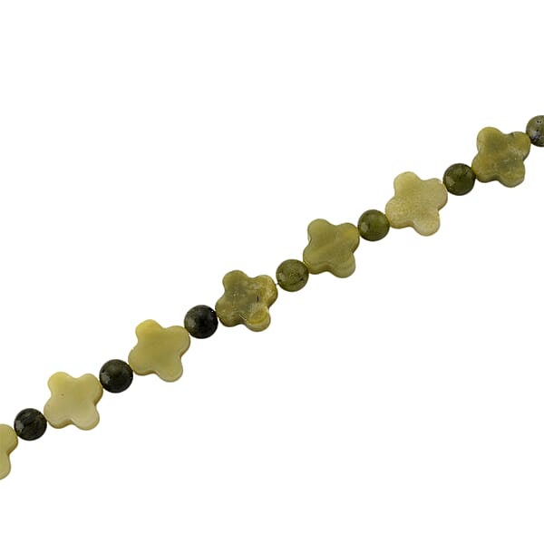 Shop Lc Connemara Marble 75.00 Ctw Beaded And Irish Clover Necklace In Goldtone 18-20 Inches
