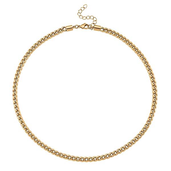 Shop Lc Criss Cross Chain Necklace In ION Plated YG Stainless Steel (18-20 Inches)