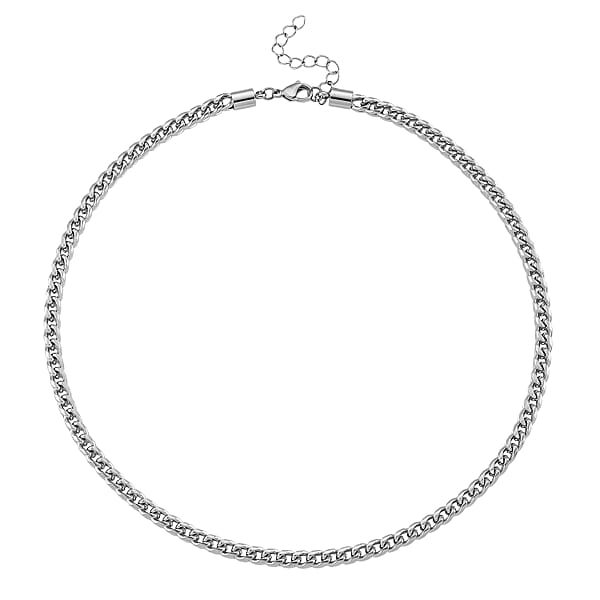Shop Lc Criss Cross Chain Necklace In Stainless Steel (18-20 Inches)