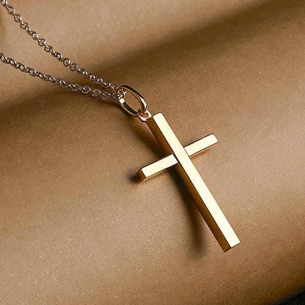 Shop Lc Cross Pendant Without Chain In 10K Yellow Gold 0.75 Grams