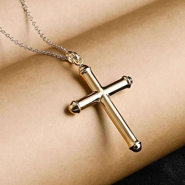 Shop Lc Cross Pendant Without Chain In 10K Yellow Gold 1.35 Grams