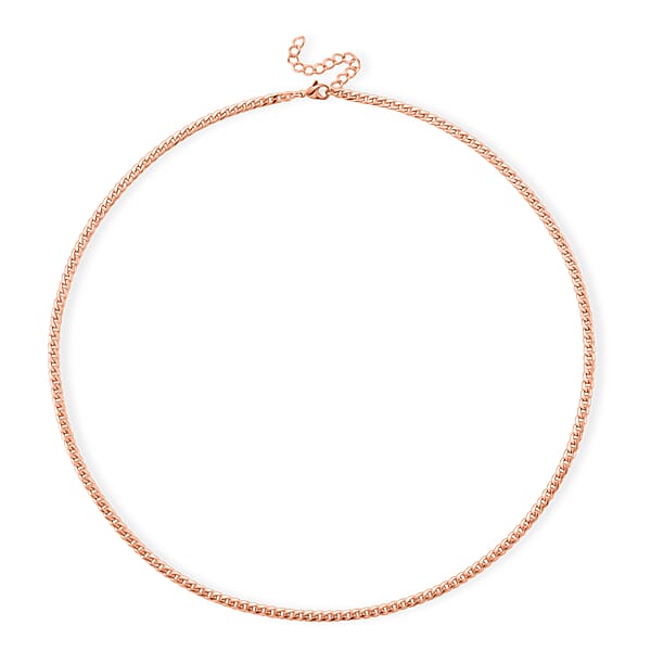 Shop Lc Curb Chain Necklace In ION Plated RG Stainless Steel (24-26 Inches)