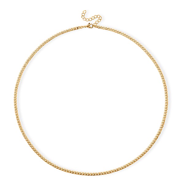 Shop Lc Curb Chain Necklace In ION Plated YG Stainless Steel (24-26 Inches)