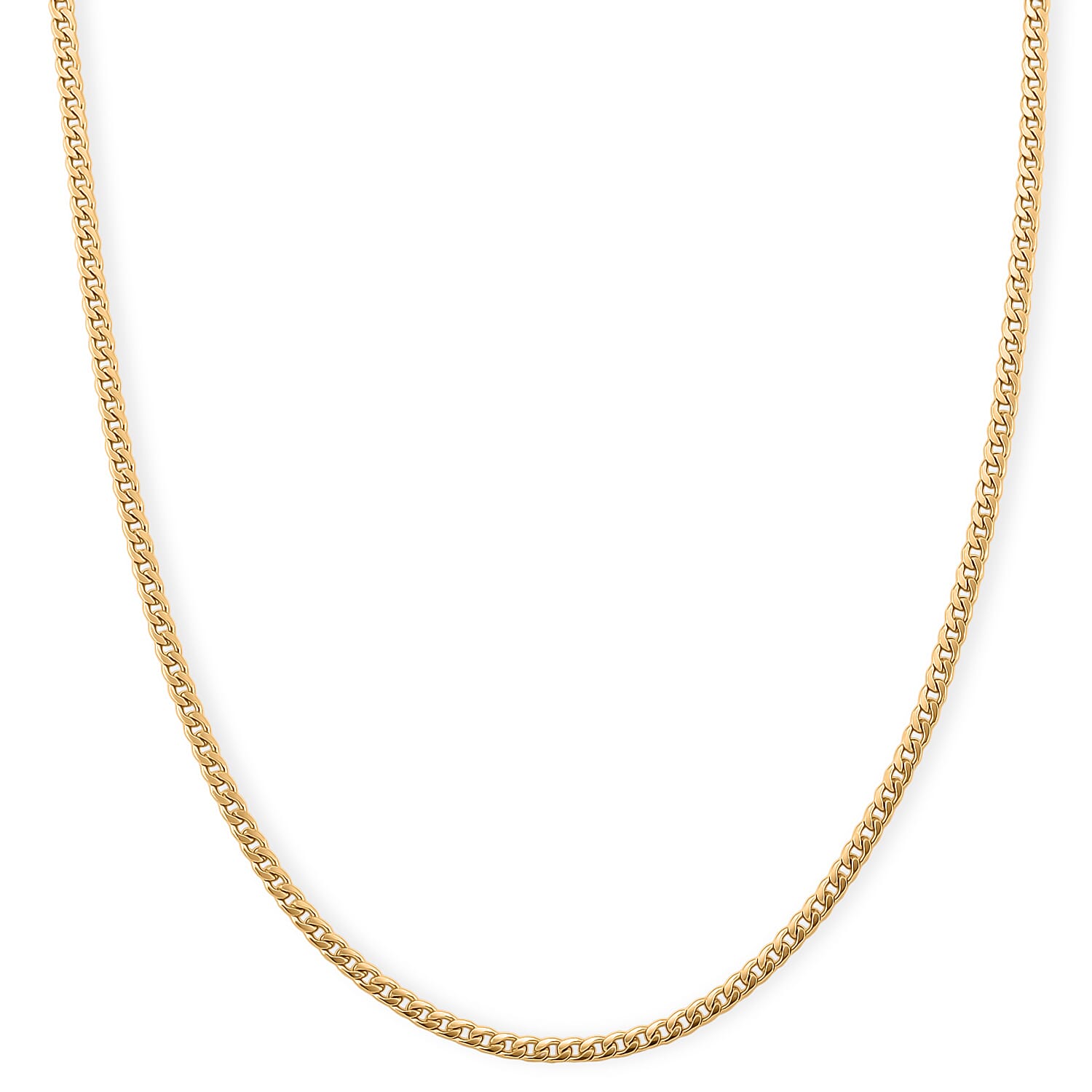 shop lc Curb Chain Necklace in ION Plated YG Stainless Steel (24-26 Inches)