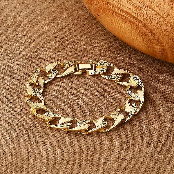 Shop Lc Curb Majestic Link Chain Bracelet In 10K Yellow Gold (7.25 In) 8.40 Grams