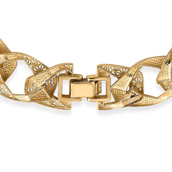 Shop Lc Curb Majestic Link Chain Bracelet In 10K Yellow Gold (7.25 In) 8.40 Grams