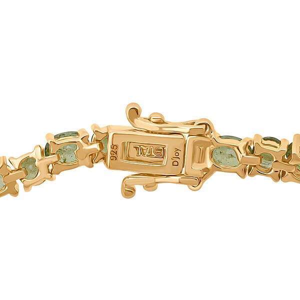 Shop Lc D'Joy Ambanja Demantoid Garnet 8.35 Ctw Evergreen Elegance Bracelet In 18K Vermeil Yellow Gold Over Sterling Silver (6.50 In)