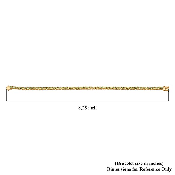 Shop Lc D'Joy Ambanja Demantoid Garnet 8.35 Ctw Evergreen Elegance Bracelet In 18K Vermeil Yellow Gold Over Sterling Silver (6.50 In)