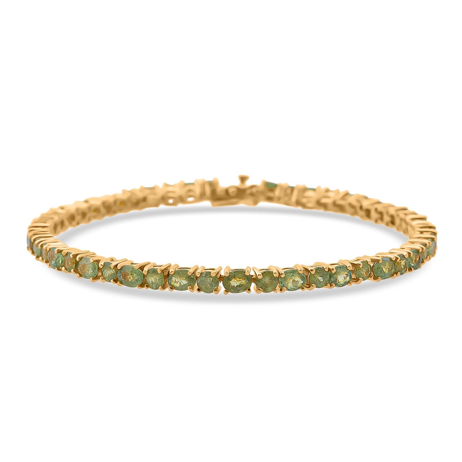 shop lc D'Joy Ambanja Demantoid Garnet 8.35 ctw Evergreen Elegance Bracelet in 18K Vermeil Yellow Gold Over Sterling Silver (6.50 In)