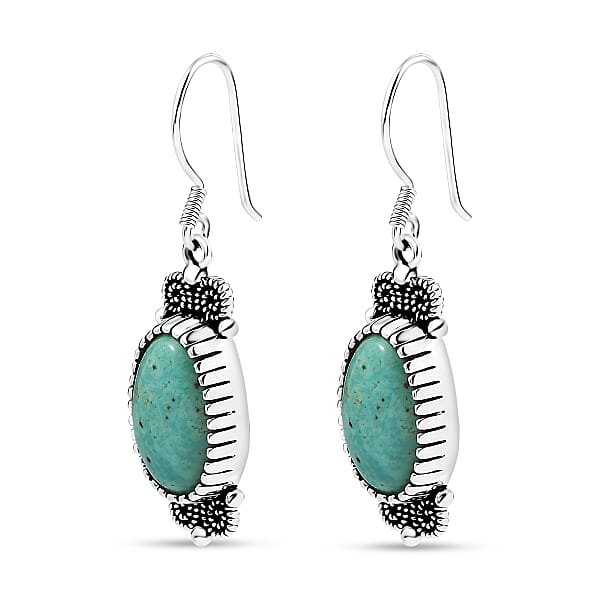 Shop Lc D'Joy Artisan Crafted Tahoe Nevada Turquoise 13.80 Ctw Earrings In Sterling Silver