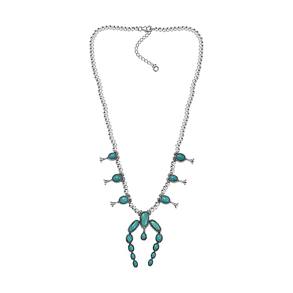Shop Lc D'Joy Artisan Crafted Tahoe Nevada Turquoise 15.70 Ctw Necklace In Sterling Silver 18 Inches