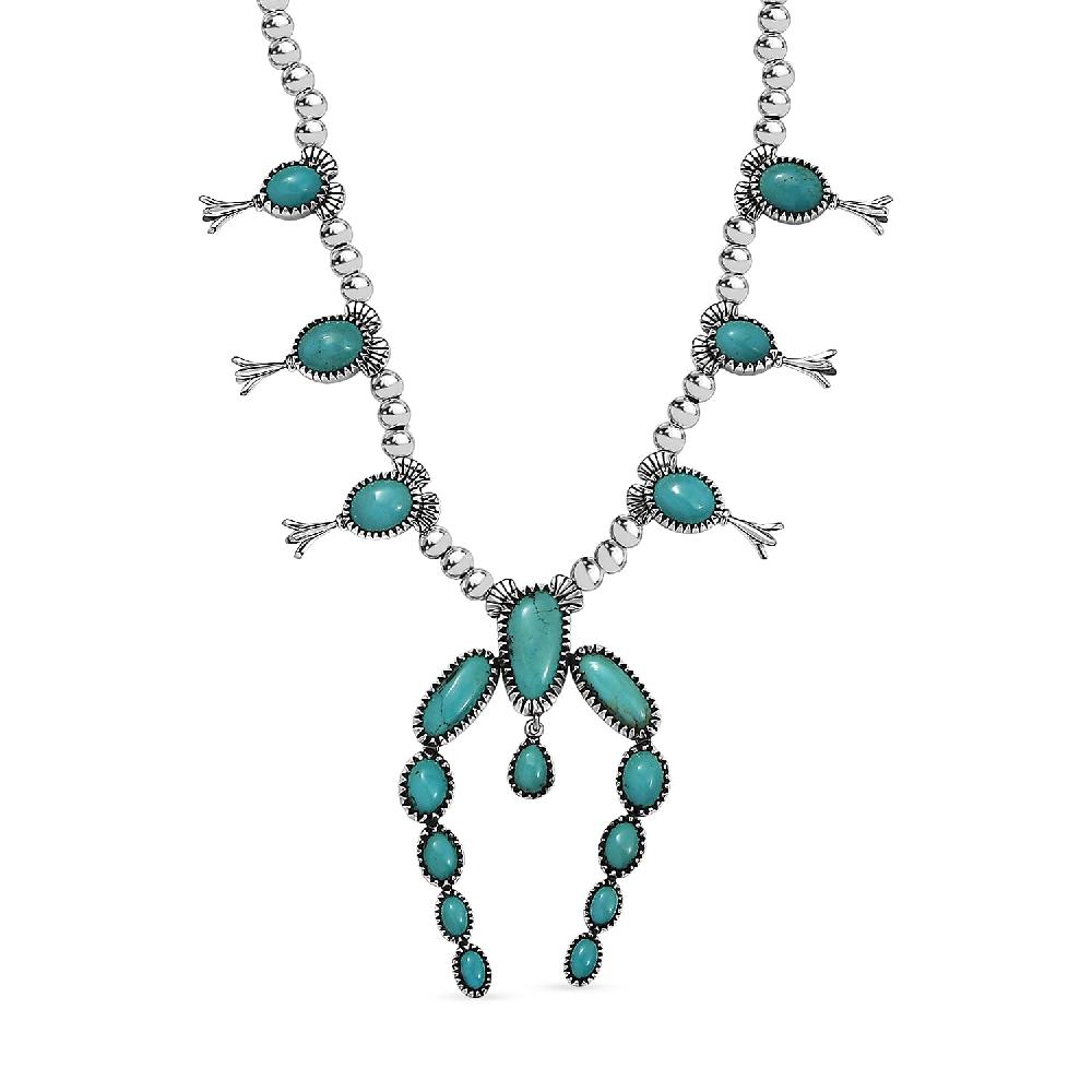 shop lc D'Joy Artisan Crafted Tahoe Nevada Turquoise 15.70 ctw Necklace in Sterling Silver 18 Inches