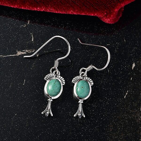 Shop Lc D'Joy Artisan Crafted Tahoe Nevada Turquoise 2.70 Ctw Earrings In Sterling Silver