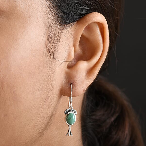 Shop Lc D'Joy Artisan Crafted Tahoe Nevada Turquoise 2.70 Ctw Earrings In Sterling Silver
