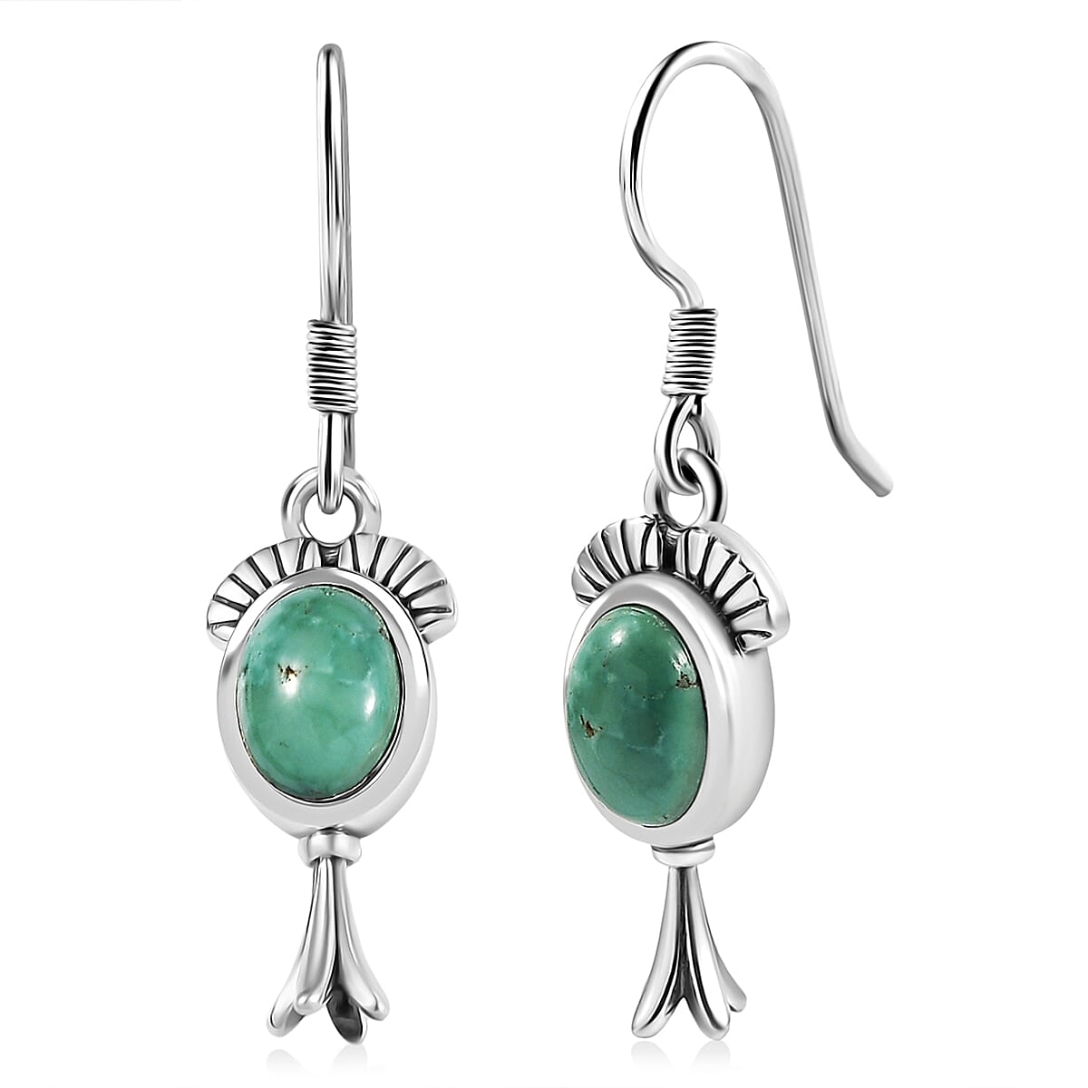 shop lc D'Joy Artisan Crafted Tahoe Nevada Turquoise 2.70 ctw Earrings in Sterling Silver