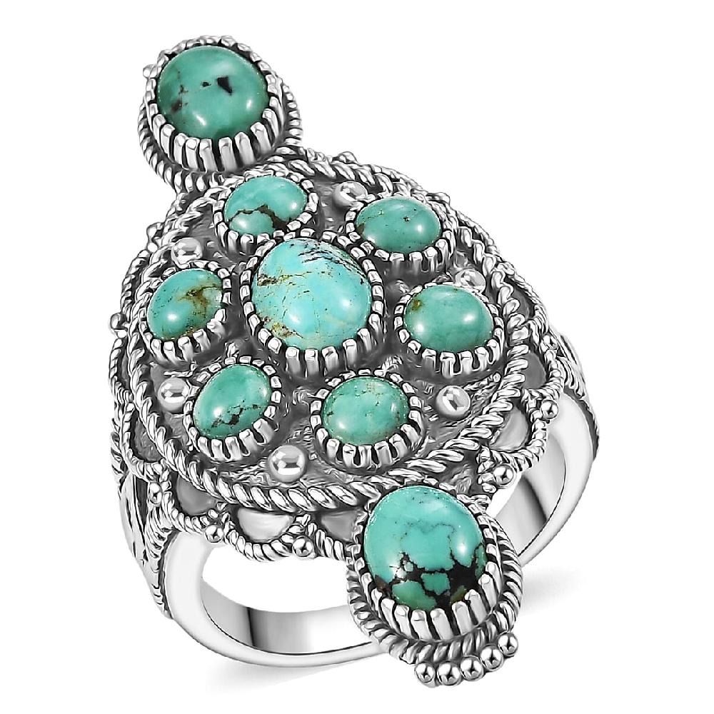 shop lc D'Joy Artisan Crafted Tahoe Nevada Turquoise 4.25 ctw Ring in Sterling Silver