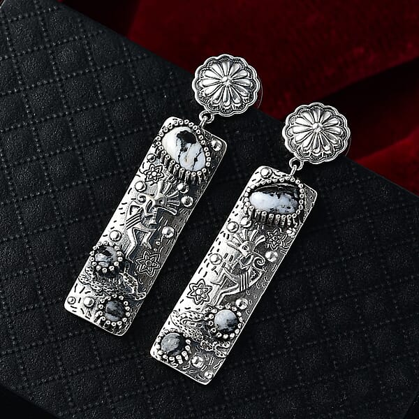 Shop Lc D'Joy Artisan Crafted White Buffalo 4.50 Ctw Earrings In Sterling Silver