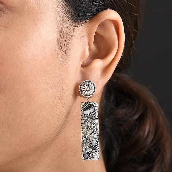 Shop Lc D'Joy Artisan Crafted White Buffalo 4.50 Ctw Earrings In Sterling Silver