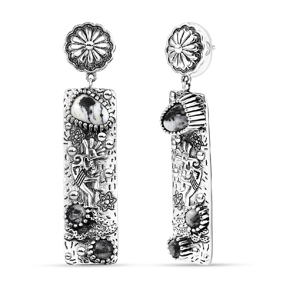 shop lc D'Joy Artisan Crafted White Buffalo 4.50 ctw Earrings in Sterling Silver