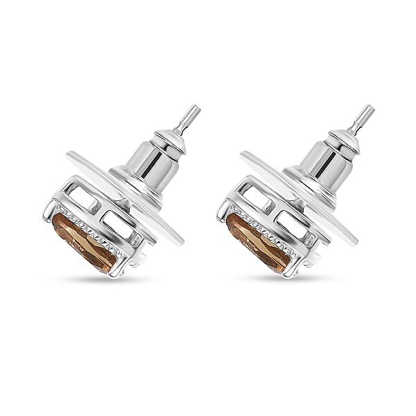Shop Lc D'Joy Autumn Alexite 1.30 Ctw Stud Earrings In Platinum Over Sterling Silver