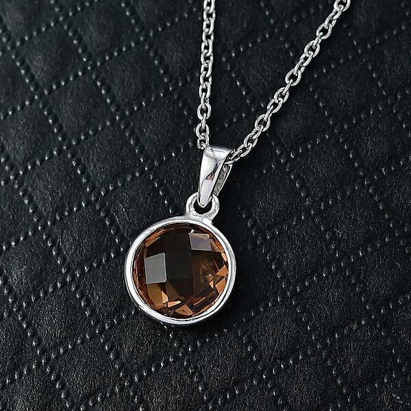 Shop Lc D'Joy Autumn Alexite 3.75 Ctw Pendant Necklace In Platinum Over Sterling Silver 20 Inches