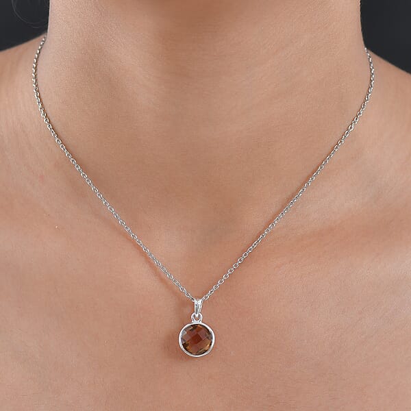 Shop Lc D'Joy Autumn Alexite 3.75 Ctw Pendant Necklace In Platinum Over Sterling Silver 20 Inches