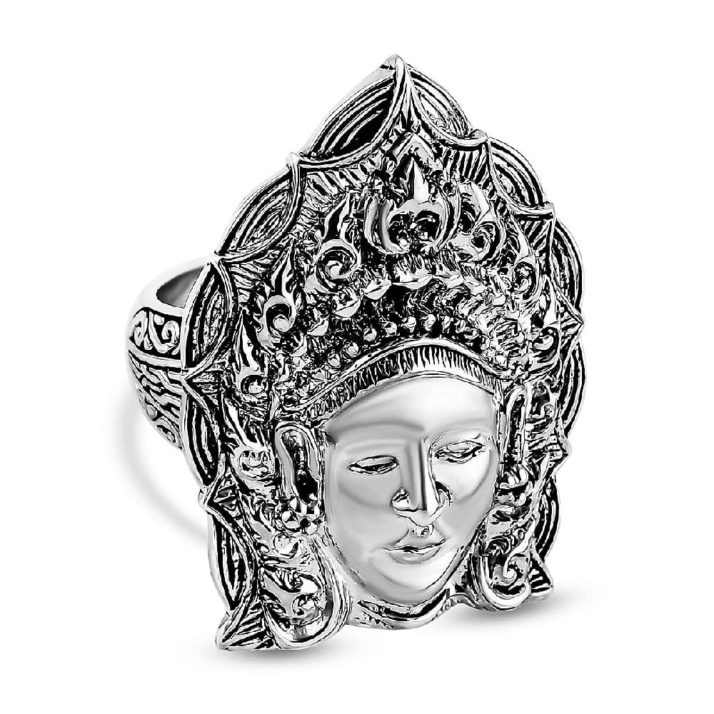 shop lc D'Joy Bali Goddess Princess Ring in Sterling Silver 13.75 Grams