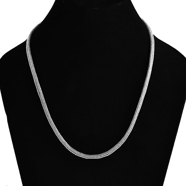 Shop Lc D'Joy Bali Legacy Double Row Tulang Naga With Butterfly Necklace In Sterling Silver 34.50 Grams 20 Inches