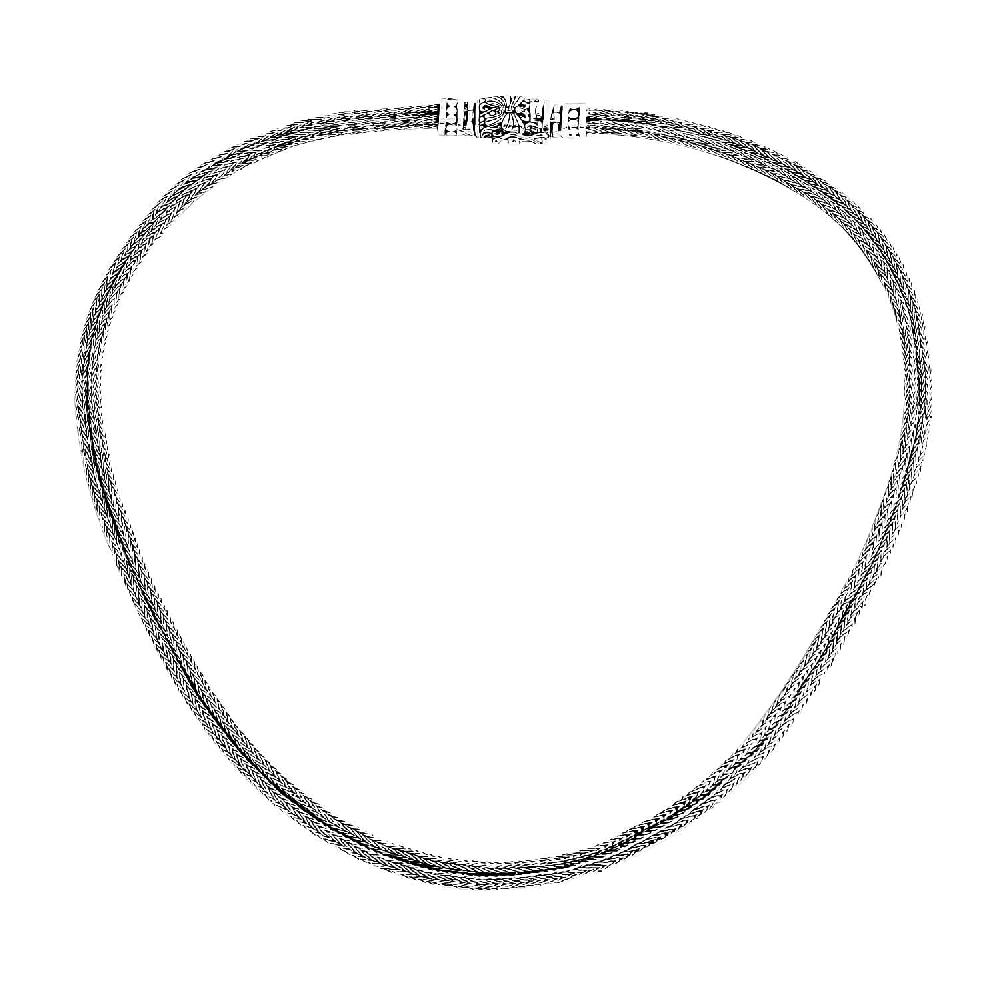 shop lc D'Joy Bali Legacy Double Row Tulang Naga with Butterfly Necklace in Sterling Silver 34.50 Grams 20 Inches