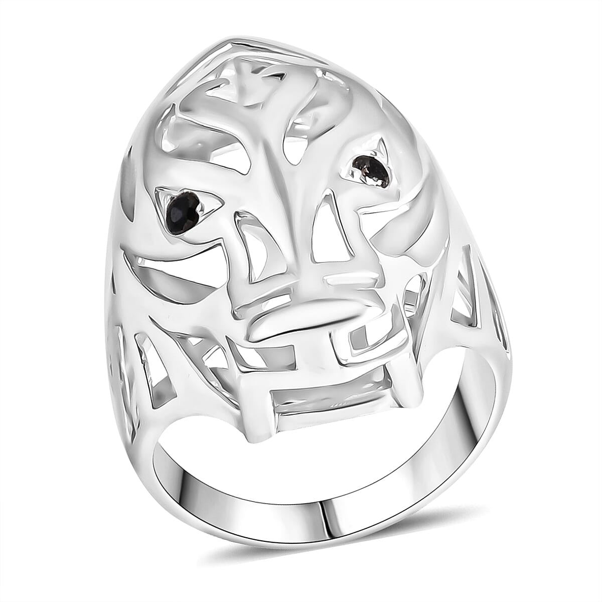shop lc D'Joy Bali Legacy Thai Black Spinel Dragon Ring in Sterling Silver 0.20 ctw