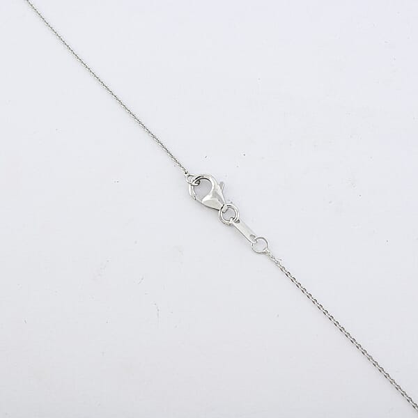 Shop Lc D'Joy Catalina Iolite And Moissanite 1.25 Ctw Timeless Grace Pendant Necklace In Rhodium Over Sterling Silver 20 Inches