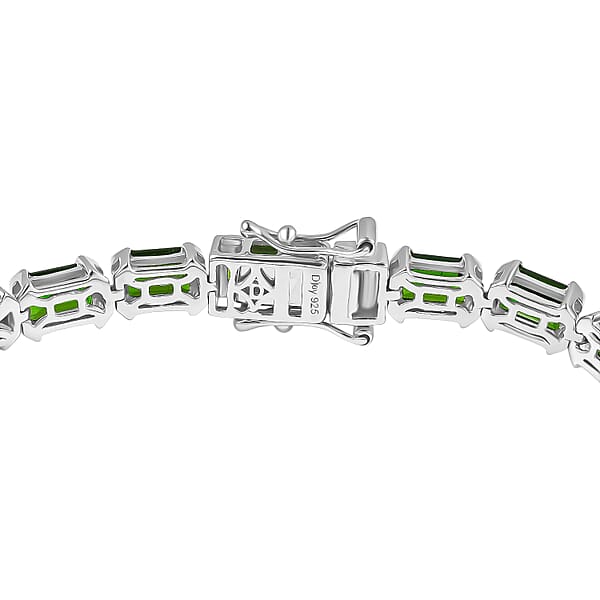 Shop Lc D'Joy Chrome Diopside Bracelet In Rhodium Over Sterling Silver 13.25 Ctw (7.25 Inches) (Del. In 5-7 Days)