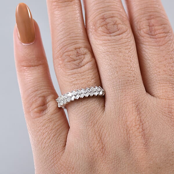 Shop Lc D'Joy Diamond 0.25 Ctw Art Deco Ring In Rhodium Over Sterling Silver