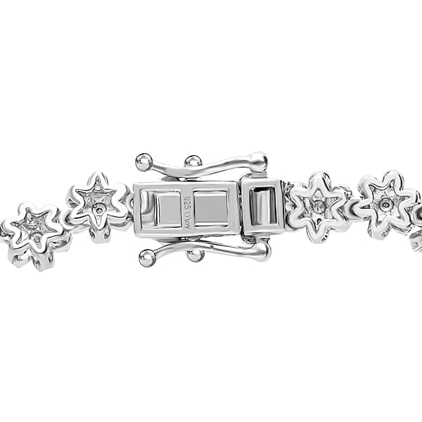 Shop Lc D'Joy Diamond 2.00 Ctw Floral Garden Bracelet In Rhodium Over Sterling Silver (7.25 In)