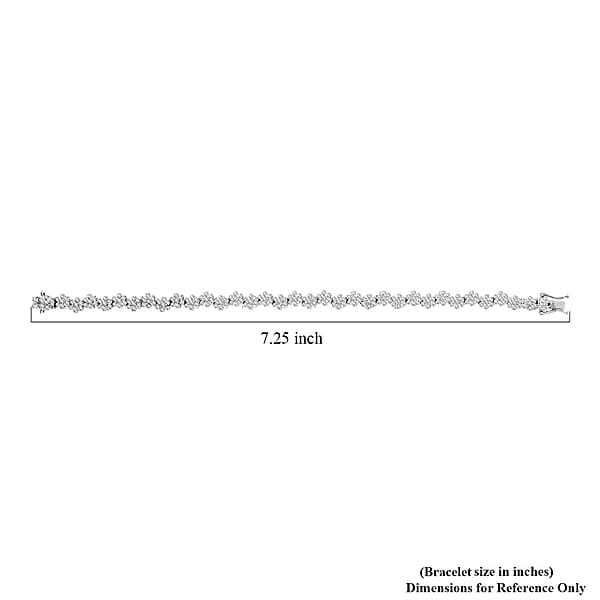 Shop Lc D'Joy Diamond 2.00 Ctw Floral Garden Bracelet In Rhodium Over Sterling Silver (7.25 In)