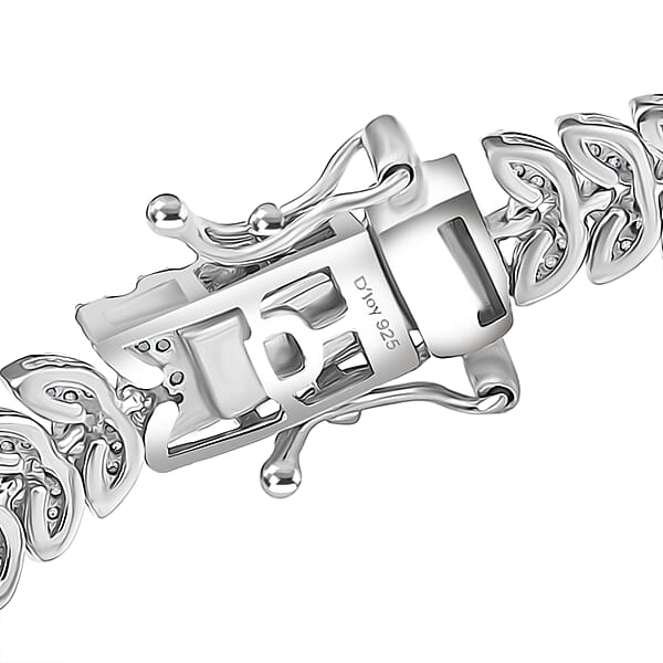 Shop Lc D'Joy Diamond 2.50 Ctw Frozen Leaf Bracelet In Rhodium Over Sterling Silver (8.00 In)
