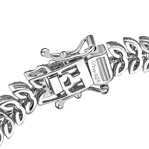 Shop Lc D'Joy Diamond 2.50 Ctw Frozen Leaf Bracelet In Rhodium Over Sterling Silver (6.50 In)