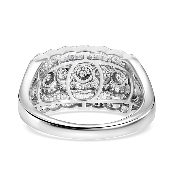 Shop Lc D'Joy Diamond Ring In Platinum Over Sterling Silver 1.00 Ctw