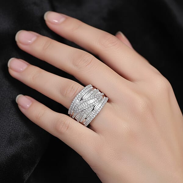 Shop Lc D'Joy Diamond Ring In Rhodium Over Sterling Silver 1.00 Ctw