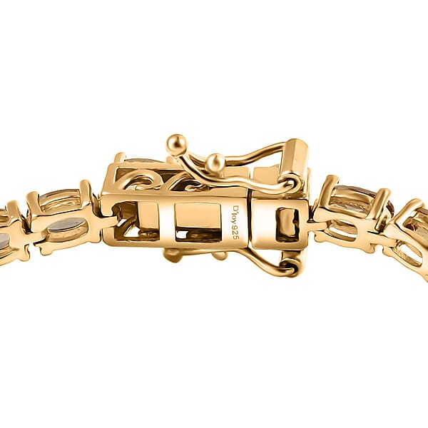 Shop Lc D'Joy Golden Turkizite 7.60 Ctw Bracelet In 18K Vermeil Yellow Gold Over Sterling Silver (6.50 In)