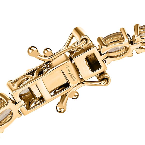 Shop Lc D'Joy Golden Turkizite 8.60 Ctw Bracelet In 18K Vermeil Yellow Gold Over Sterling Silver (7.25 In)