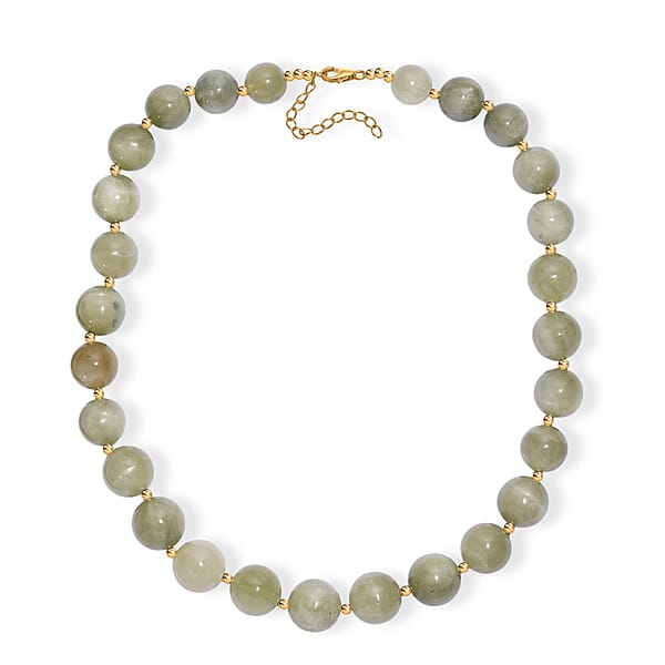 Shop Lc D'Joy Green Kyanite Necklace 18 Inches In 18K Vermeil Yellow Gold Over Sterling Silver