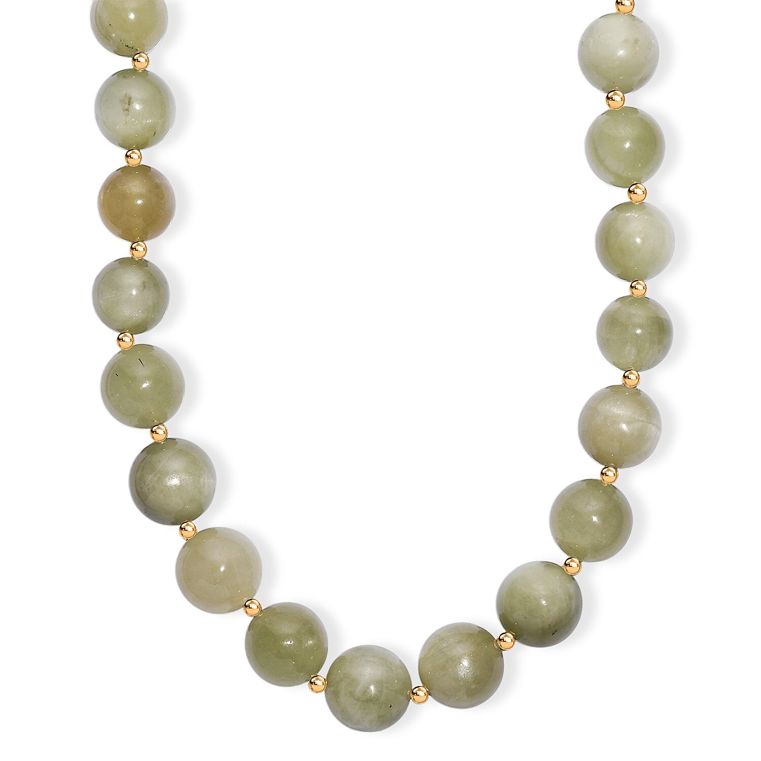 shop lc D'Joy Green Kyanite Necklace 18 Inches in 18K Vermeil Yellow Gold Over Sterling Silver
