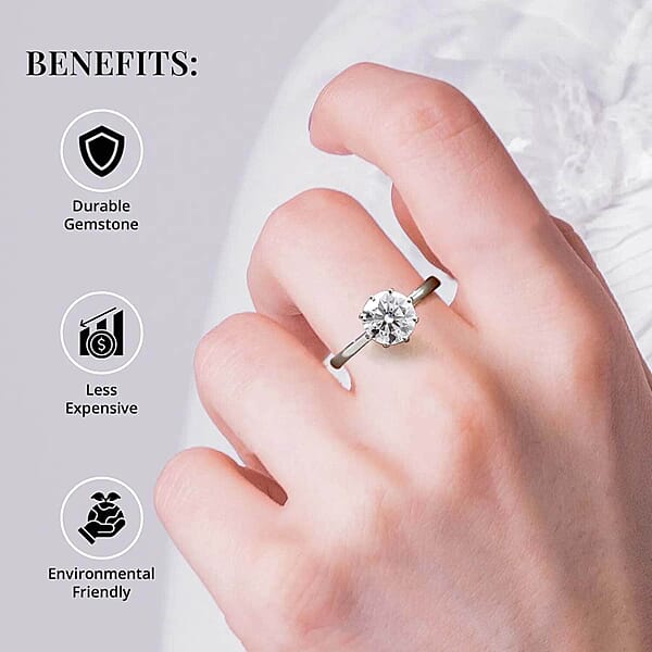 Shop Lc D'Joy Heart And Arrow Cut Moissanite 2.35 Ctw Ring In Platinum Over Sterling Silver (Del. In 5-7 Days)